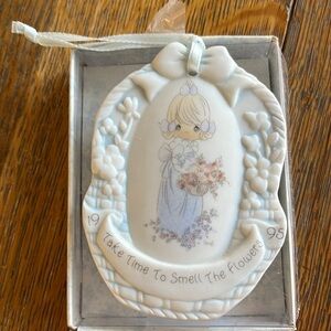 Vintage 1995 Precious Moments Easter Seals "Take Time to Smell the Flowers"
